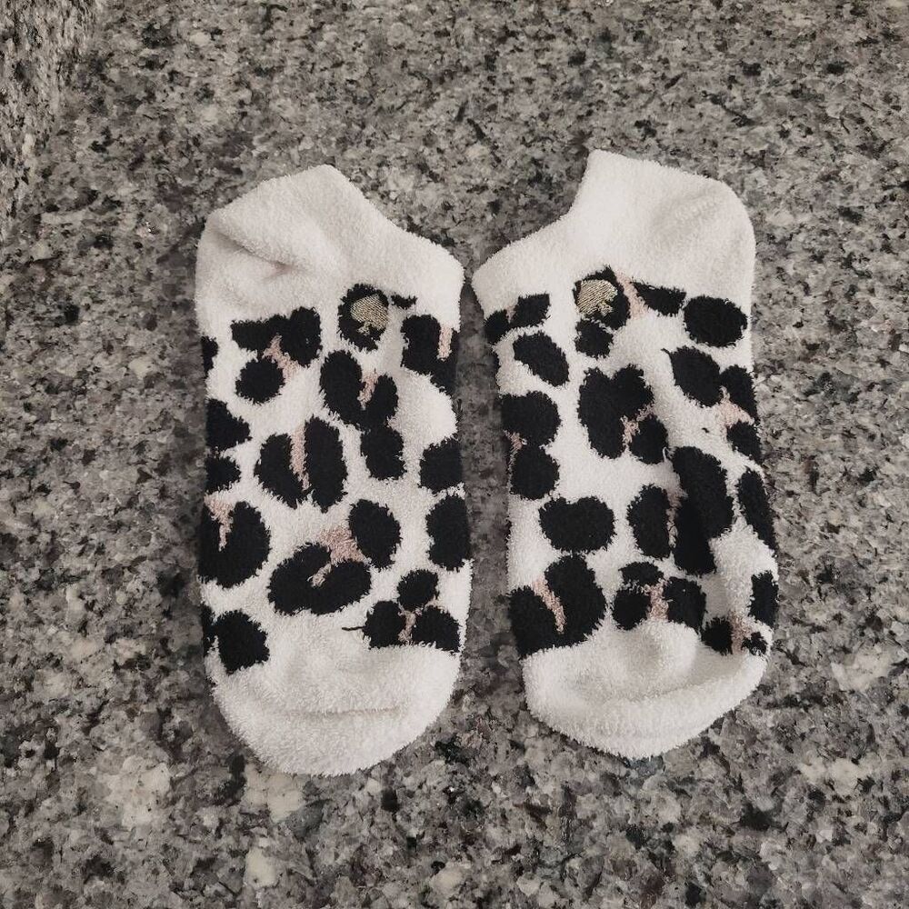 Kate Spade Animal Print Fuzzy Socks